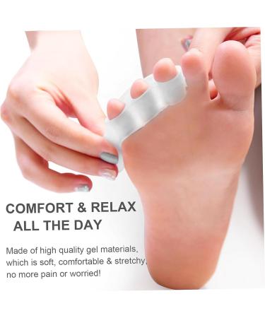 Silicone Toe Stretchers & Protectors Set - 24 pcs Bunion Guard & Separator Armor for Bunions & Bunionettes - White & Pinky Small Toe Separators by Skinx (6x2x0.6cm) - Buy Online on GoSupps.com