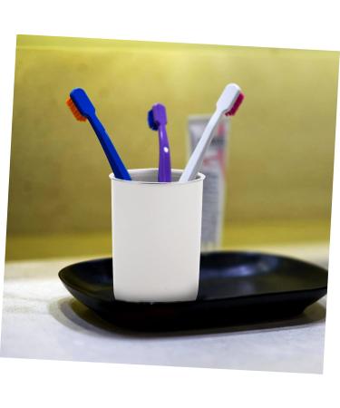 Buy Homsfou Stainless Steel Toothbrush Organizer Cup for Kids - Stylish Bathroom Toothbrush Holder - White 12x8cm - Buy Online on GoSupps.com