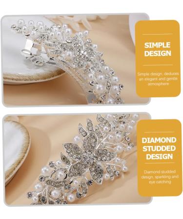 HAPINARY Rhinestone Hair Clip Headwear for Women Flower Hair Clips for Women Rhinestone Flower Hair Clip Girl Headdress Flower Hair Barrette Sparkly Hair Clip Hair Accessory Bride Abs - Buy Online on GoSupps.com