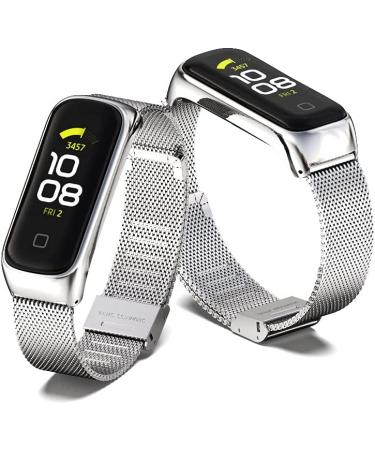 Mijobs Milan Black Bands for Samsung Galaxy Fit2 - Sport Straps Replacement for Men and Women - Buy Online on GoSupps.com