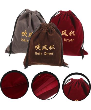 Healeved 12 Pcs Hair Dryer Storage Bag Blow Dryer Bag Travel Makeup Bag Organizer Velvet Storage Bag Fabric - Buy Online on GoSupps.com