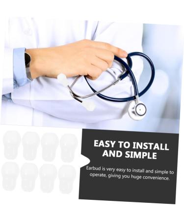 Stethoscope Ear Tips Replacement - 10pcs Universal Earbuds & PVC Accessories for Optimal Comfort - Buy Online on GoSupps.com