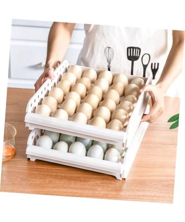 LABRIMP Box 30 Storage Drawers Refrigerator Egg Trays Refrigerator Crisper Organizer Egg Carton Multi-layer As Shown 33X26.5X7.5cm - Buy Online on GoSupps.com