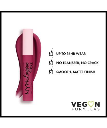 NYX Lip Lingerie XXL Matte Liquid Lipstick - Stayin' Juicy (Deep Magenta) - 0.13 Fl Oz - Buy Online on GoSupps.com