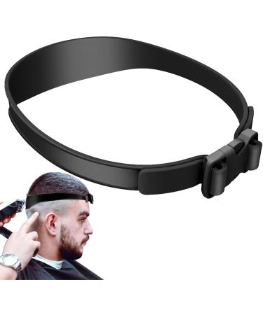Haircut Band - Washable Silicone Haircut Headband Stretchable Haircut Fade Band | Convenient Curved Silicone Hair Bands Comfortable DIYY Home Trimming Cutting Guide Hair Trimmer Guide For Men Home Black - Buy Online on GoSupps.com