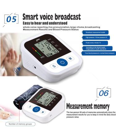 Upper Arm Blood Pressure Monitor - Digital Sphygmomanometer with Audio Large Cuff 2x99 Memory & Case - Automatic Home Use - Buy Online on GoSupps.com