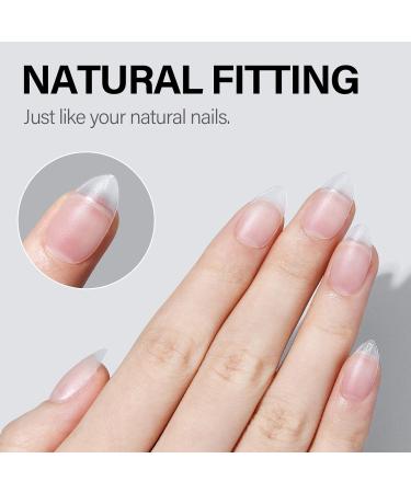 AILLSA Short Almond Nail Tips - 240 PCS Matte Soft Gel Full Cover Almond Nails for Soak Off Extensions - Buy Online on GoSupps.com