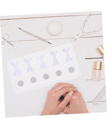 minkissy 2 Sets Nail Checkerboard Nail Hand Practice Press on Nail Stand Fake Hands to Practice Fake Nails Nail Art Tips Display Stand Nail Stand Display Magnetic Head Acrylic White 2.5x1.4x1.4cm White - Buy Online on GoSupps.com