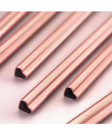 Bumdenuu Reusable Straws Stainless Steel Drinking Straws Heart Shaped with 2 Cleaning Brushes - Buy Online on GoSupps.com