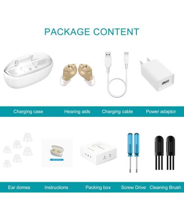 Mini Rechargeable Sound amplifier with Noise Cancellingfor Seniors Into Ear With USB charging G17S - Buy Online on GoSupps.com