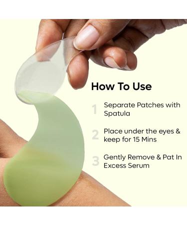 mCaffeine Green Tea Hydrogel Under Eye Patches | Reduce Dark Circles Fine Lines & Wrinkles | 30 Pairs Cooling Mask for Instant De-Puffing - Buy Online on GoSupps.com