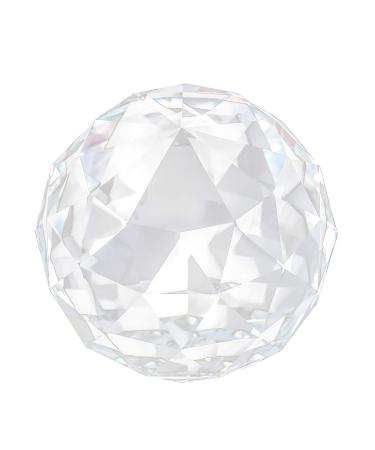Emoshayoga crystal prism glass balls-transparently ground crystal prism glass balls translucent faceted visual balls for home office decorative fittings (80mm)