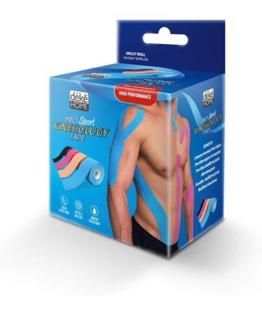 Kinesiology Tape Pro for Sports | Knee & Ankle Support | Breathable & Water-Resistant Cotton Rolls - Pre-Cut 10" Strips in Black - Buy Online on GoSupps.com