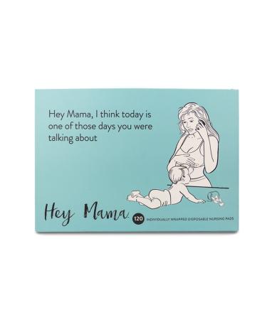 Hey Mama Disposable Nursing Pads - 120 Super Absorbent & Comfortable, Individually Wrapped - Pack of 1 - Buy Online on GoSupps.com