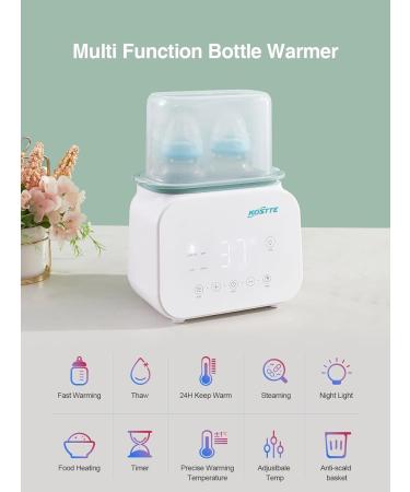 KOSTTE Double Baby Bottle Warmer with Accurate Temperature Control - Fast Electric Heater for Breastmilk or Formula - White - Buy Online on GoSupps.com