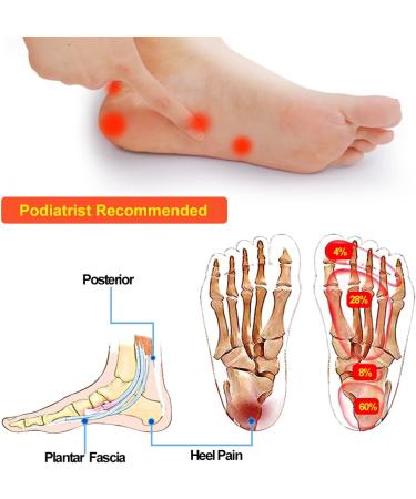 PORON Heel Cups for Heel Pain & Plantar Fasciitis - Made in USA heel cushions for shock absorption & heel spur relief - Black, W 12-14 / M 10-14.5 - Buy Online on GoSupps.com