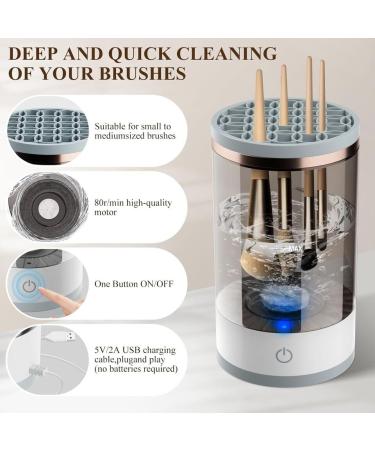 Electric Makeup Brush Cleaner & Drying Rack - Portable Auto-Rotating Cosmetic Tool for Deep Cleaning Blenders & Brushes - Perfect Gift for Women - Black - Buy Online on GoSupps.com