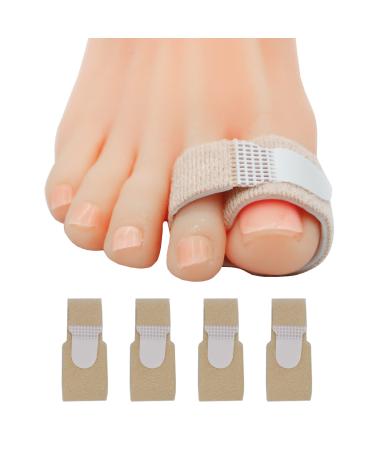 Niupiour Fabric Hammer Toe Wraps, 8 Pack of Toe Bandages Protectors Braces, Toe Corrector for Overlapping Toes, Toe Splints for Crooked Toes, Curled Toes and Bent Toes, Toe Separators for Broken Toes