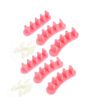 minkissy 2 Boxes Tip Stand for Nails Tip Display Stand Nail Training Rack Nail Practice Rack Base Triple