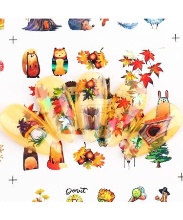 dijiusidy Nails Stickers Fashion Maple Leaf Pumpkin Decals Manicure Tools Sliders Decor Adhesive Fruit Elements Decorations 1212 A1201 A1201 1212 - Buy Online on GoSupps.com