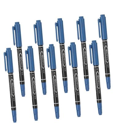 FOMIYES 10pcs Eyebrow Pen Beauty Lip Mapping Pen Cosmetic Liner Pen Ink Portable Plastic 13.9x1.8cm Blue