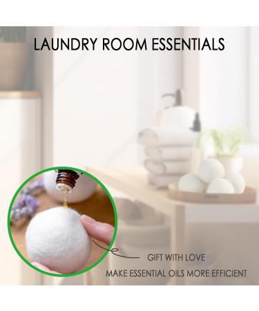 Buy XL Wool Dryer Balls - 3 Count Reusable Natural Fabric Softener for Eco-Friendly Laundry | Essential Oils & Lint Removal - Buy Online on GoSupps.com