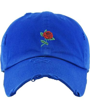 KBETHOS Royal Blue Rose Vintage Dad Hat | Adjustable Baseball Cap for Men and Women - Buy Online on GoSupps.com