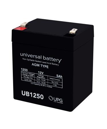 Universal UB1250 D5741 SLA Battery 12V/ 5AH .187 Tt