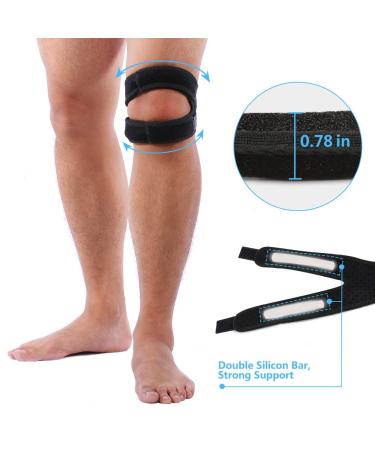 Buy Adjustable Compression Dual Patella Knee Brace - Sports Knee Support & Protector for Pain Relief - Buy Online on GoSupps.com