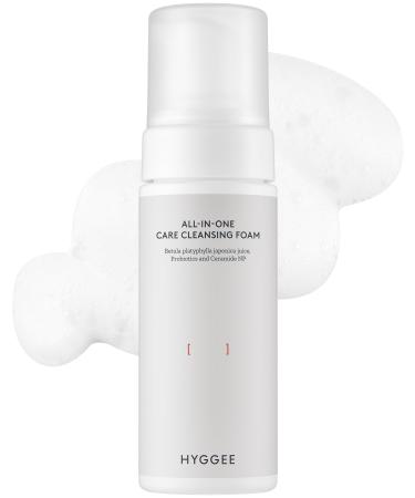 All In One Care Cleansing Foam - Mildly Acidic Skin Irritation Free Micro Bubble Foam Face Cleanser - Moisturizing and Gentle Pore Cleansing with Brich Sap and Probiotics 5.3 fl.oz.