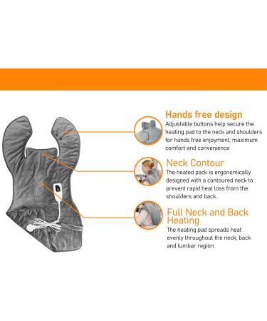 Buy Boroco Electric Heating Pillows - 220V 6 Settings Auto Shutoff | Neck & Shoulder Heat Relief for Home Office (EU) - Buy Online on GoSupps.com