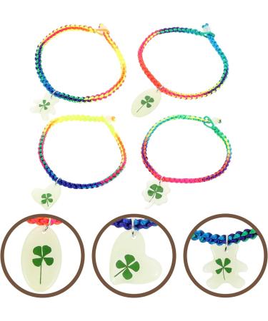 ABOOFAN 20 Pcs Bracelet Patrick Day Bracelet Fortune Wrist Chain Four Leaf Charm Bracelet Shamrock Bracelet Womens Gifts Dainty Bracelet Chain for Girl Miss Jewelry Spring Resin - Buy Online on GoSupps.com