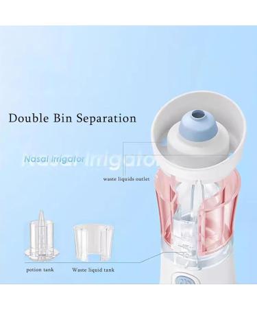 Cordless Nasal Irrigation System Portable Nasal Irrigator Electric Neti Pot for Travel Home Multi-File and Multi-Mode Cleanses Stuffy Nose Sneezing for Adult and Children - Buy Online on GoSupps.com