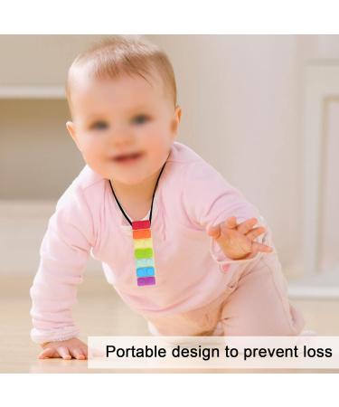 Baby Teether Necklace - Silicone Sensory Chew Pendant for Boys Girls (Orange) - Buy Online on GoSupps.com