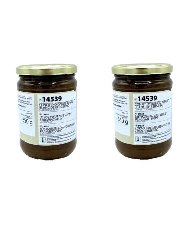 Maison des Gourmets Lot of 2x Onion Confit in Bergerac White Wine - Maison des Gourmets - 650g jar