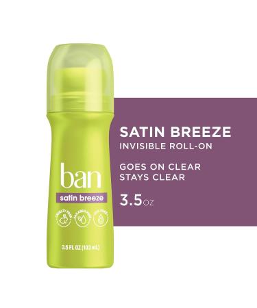 Buy Ban Deodorant 3.5 oz Roll-On | 24 Hr Satin Breeze | Fresh & Long-Lasting Protection - Buy Online on GoSupps.com