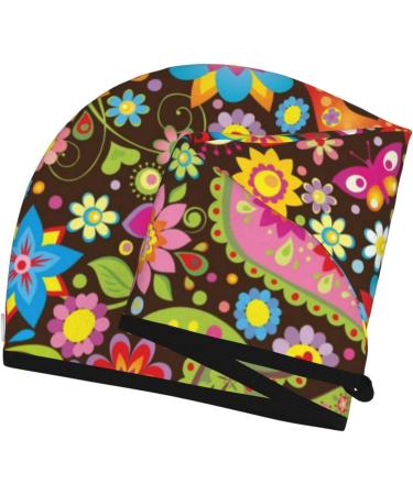 Shop Hippie Peace Love Microfiber Hair Towel - Soft Absorbent Quick Dry Wrap for Long Curly & Thick Hair - Buy Online on GoSupps.com