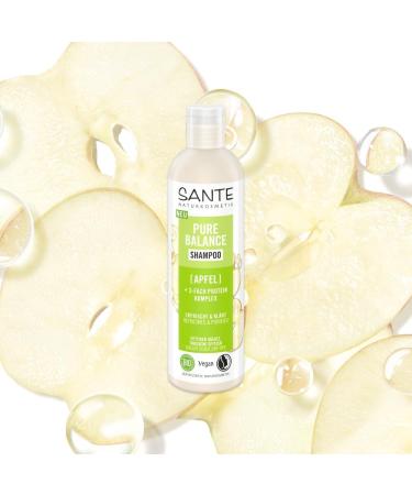 SANTE Naturkosmetik Pure Balance Organic Apple Shampoo + Triple Protein Complex Vegan Shampoo for Clean and Refreshed Hair Intensely Moisturizes Dry Hair 250 ml - Buy Online on GoSupps.com