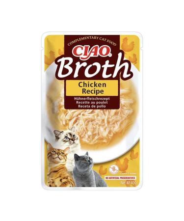 INABA CIAO Chicken Broth Wet Cat Treats Delicious and Healthy Sauce Side Dish Natural Grain Free Supplement Cat Food 1 x 40 g