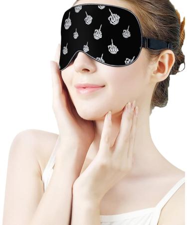 Middle Finger Sleeping Blindfold Mask - Adjustable Strap Eye Cover for Men & Women - Buy Online on GoSupps.com
