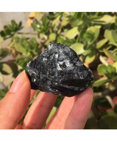 Natural Crystal Rough Natural Black Tourmaline with Quartz raw Crystals Natural Stones and Minerals Rough Black Tourmaline Specimen Reiki Stones - Buy Online on GoSupps.com