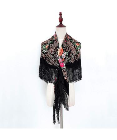 Triangular Womens Printed Neck Wrap Scarf | Multi-Purpose Loop Scarf with Button | Floral Poncho Cape - Colorful & Versatile Fashion Accessory - Buy Online on GoSupps.com