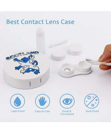 Lion Rampant Scotland Scottish Round Case For Contact Lens Kit Storage Box with Mirror Printed - Buy Online on GoSupps.com