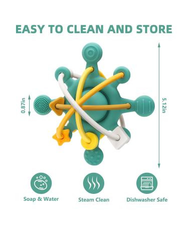 ClDy Sensory Baby Bite Ring - BPA-Free Silicone Teether & Rattle Toy for 3+ Months - Ideal for Motor Skills Development | Perfect Baby Gift - Buy Online on GoSupps.com