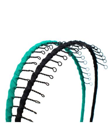 AUEAR 10 Pcs Vintage Metal Headbands for Women Girls - Ribbon Wrapped Hair Hoop Comb Hairbands (Multi Color) - Buy Online on GoSupps.com