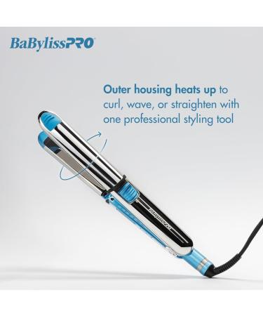 BaBylissPRO Stainless Steel OPTIMA Hair Straightener Dual Voltage High Heat Flat Iron with Floating Plates and Ion Generator 1" Wide Blue - Buy Online on GoSupps.com