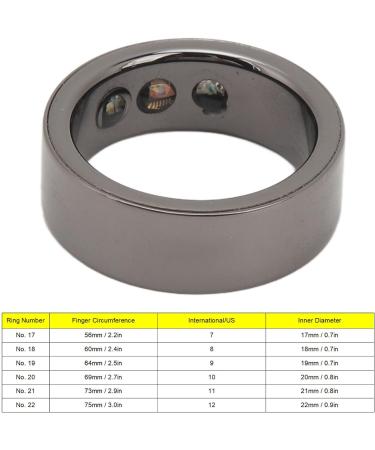 Smart Ring Fitness Monitor Body Temperature Lightweight Smart Ring Health IPX8 Waterproof for Daily Life for Men (22)(20) 19 - Buy Online on GoSupps.com