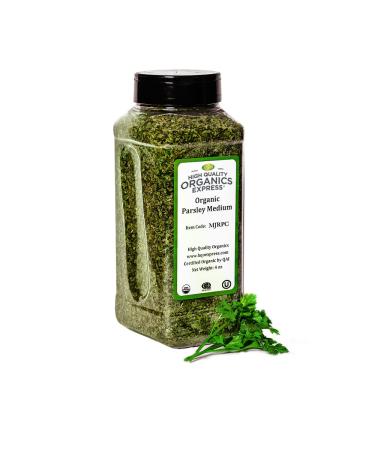 HQOExpress | Organic Parsley Flakes | Leaf | 4 oz. Chef Jar | Certified USDA