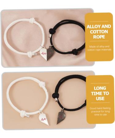 ABOOFAN 2 Pairs Love Couple Bracelet Friendship Bracelet Girlfriend Bracelet Bff Best Friends Matching Bracelets Bracelet for Women Adjustable Alloy Wishing Stone Miss - Buy Online on GoSupps.com