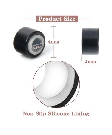 500Pcs 4mm Black Silicone Lined Micro Ring Beads for Hair Extensions - 5 Colors - Vlasy - Buy Online on GoSupps.com